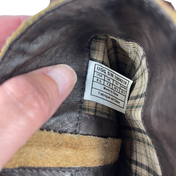 Ugg Esplande Croco java leather tall boots 8.5 - Picture 7 of 11